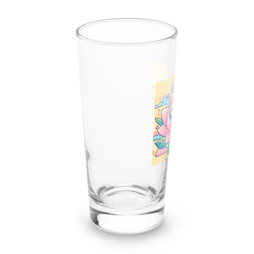 にこにこ雑貨店の幸せの蓮 - カワイイ和風デザイン Long Sized Water Glass :left