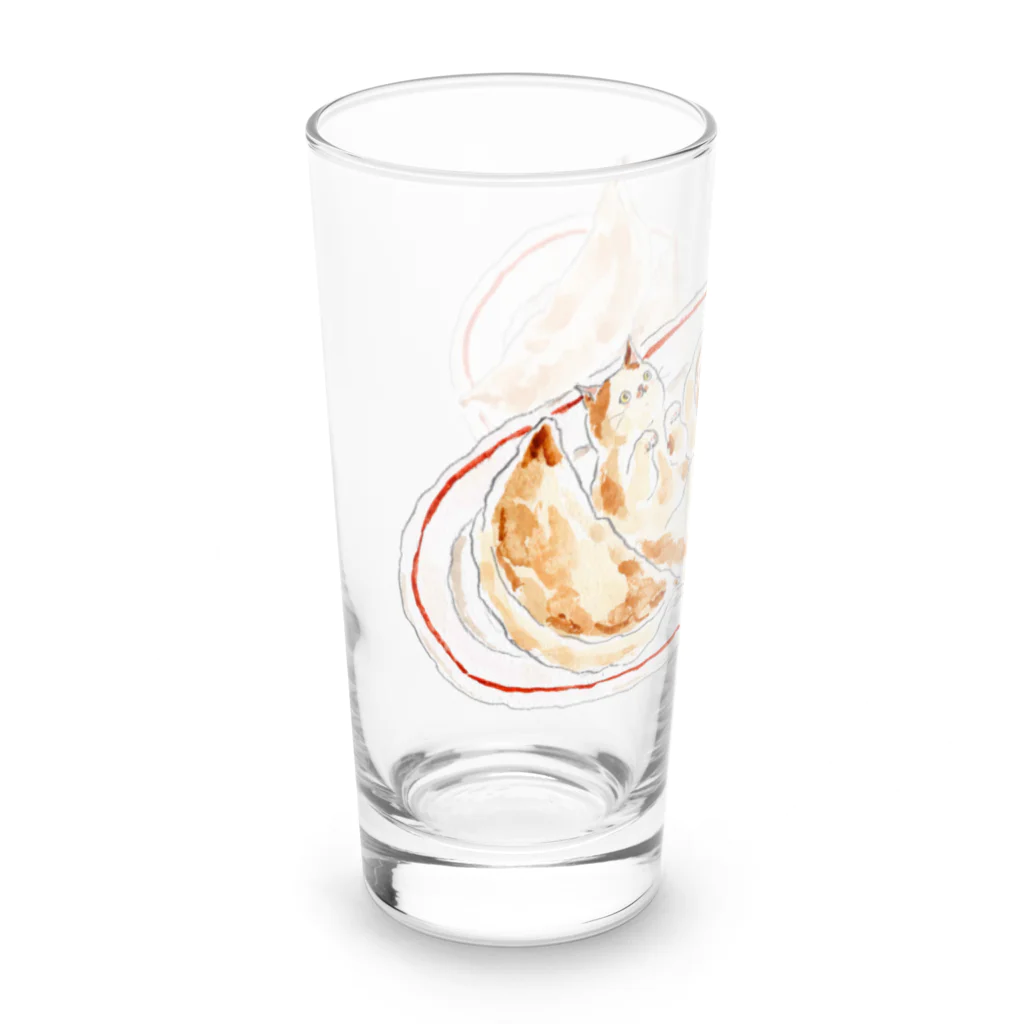 トコロコムギのニンニクたっぷり餃子にゃんこ Long Sized Water Glass :left