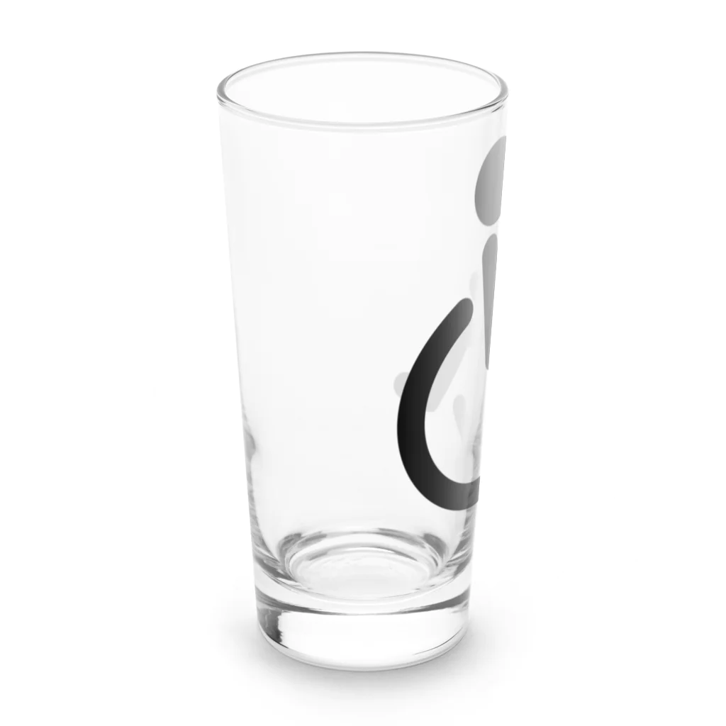 お絵かき屋さんの車椅子マーク（黒） Long Sized Water Glass :left