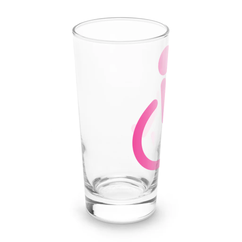 お絵かき屋さんの車椅子マーク（ピンク） Long Sized Water Glass :left