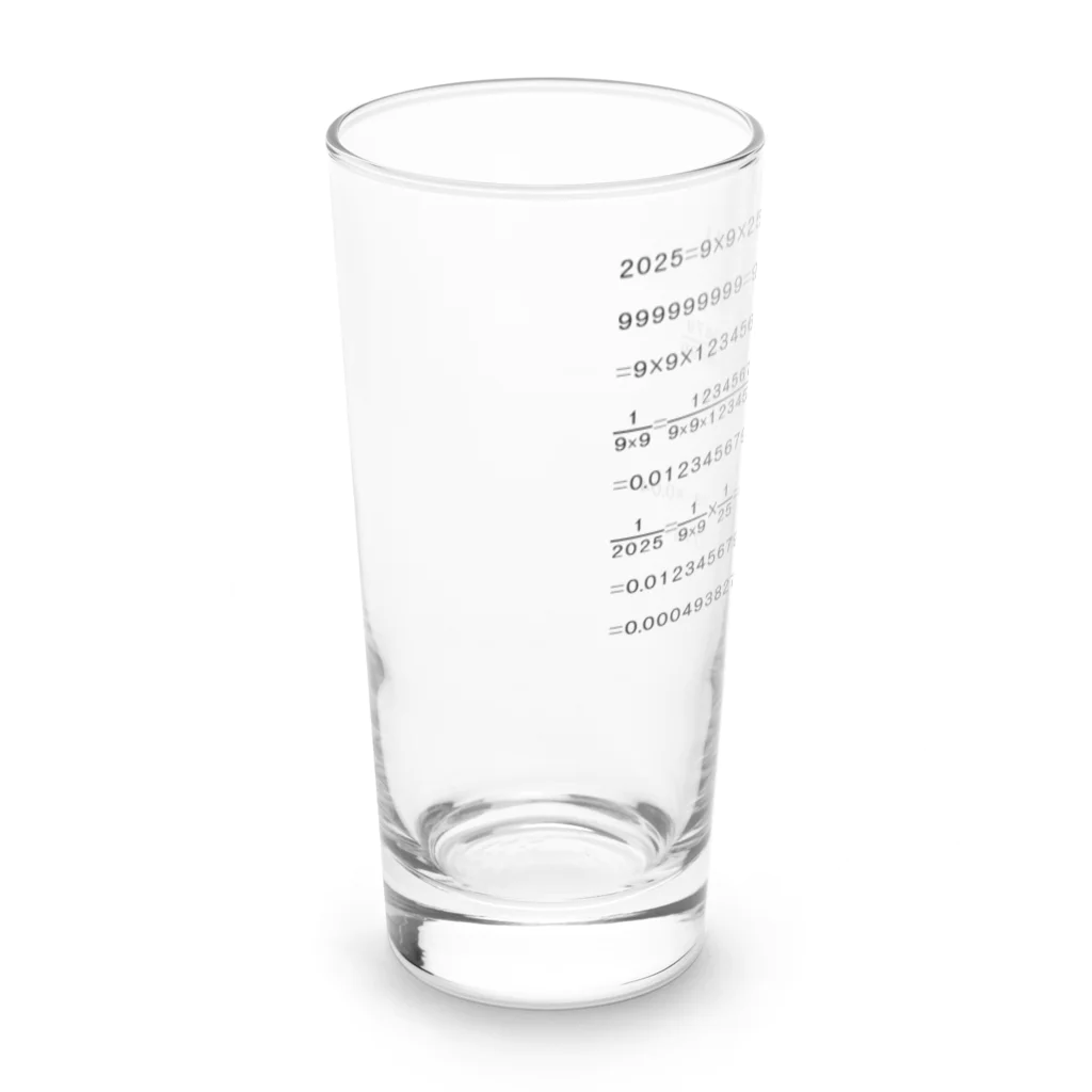 Otto Cohenの分母２０２５の分数と循環小数 Long Sized Water Glass :left