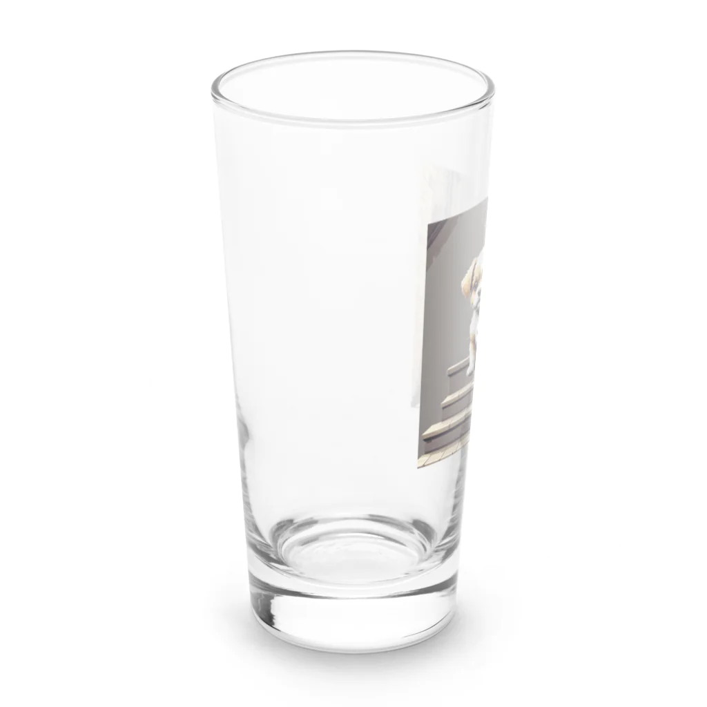 temtemの階段をおりる犬 Long Sized Water Glass :left