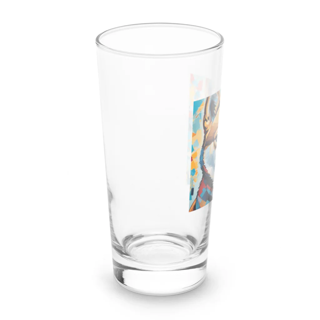 KAPPA TRAVEL GOの柴犬の幾何学 Long Sized Water Glass :left