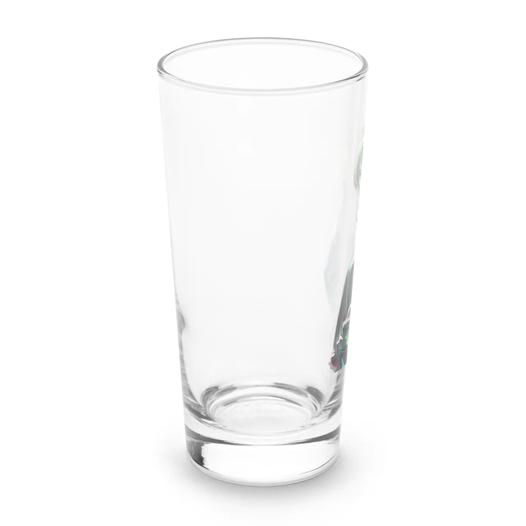 DRILLERのサイバーパンク　緑髪 Long Sized Water Glass :left