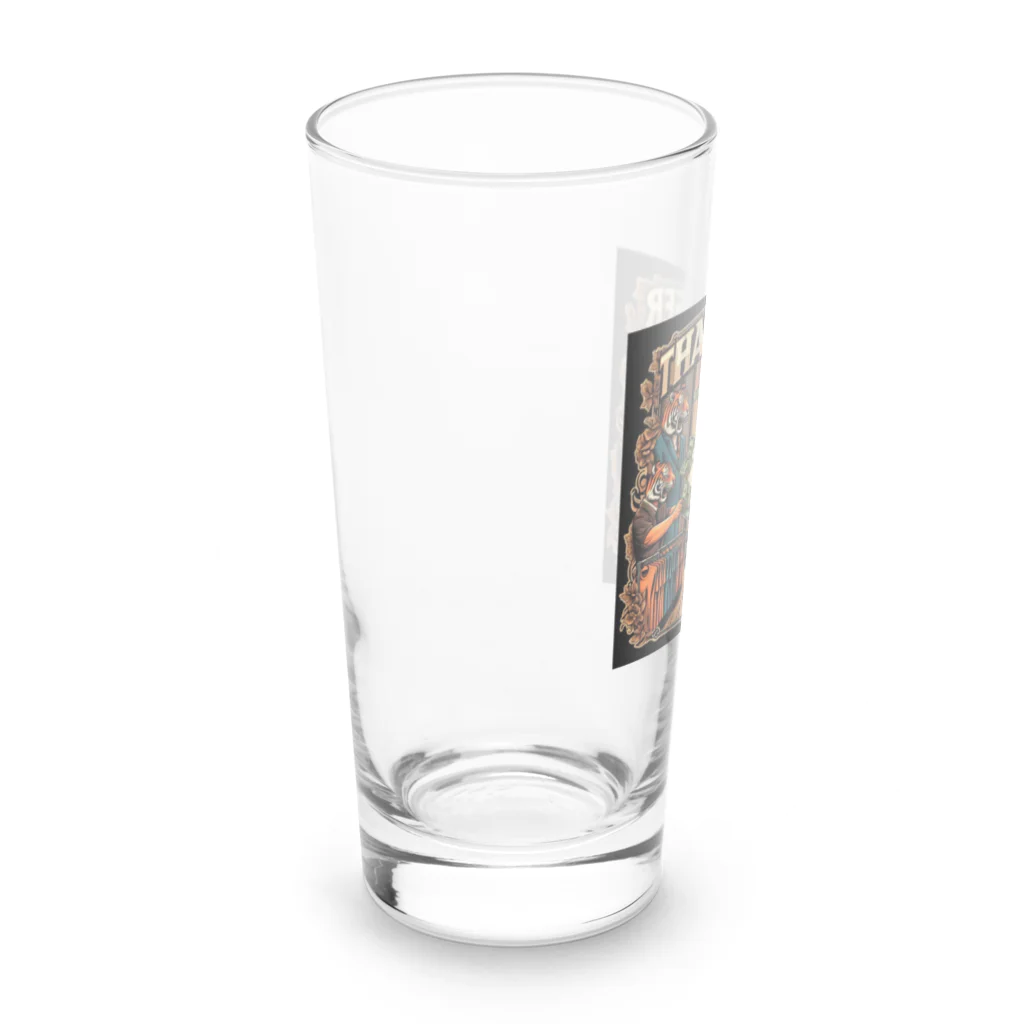 日常のおとももちのスーツ姿でトラさん出社？ Long Sized Water Glass :left