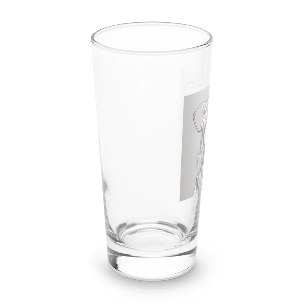 Mahaloのパーカーの女の子 Long Sized Water Glass :left