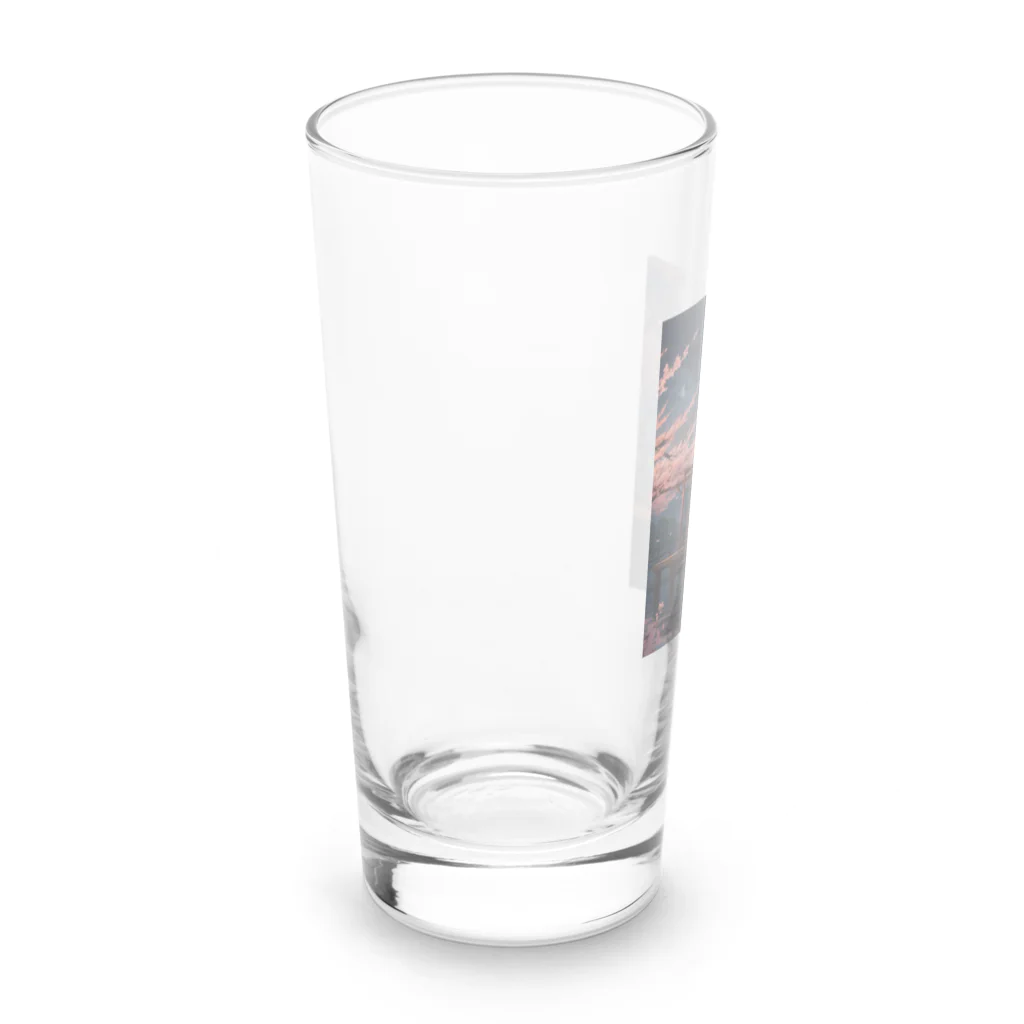 さぎょう擁の女騎士、桜の下で Long Sized Water Glass :left