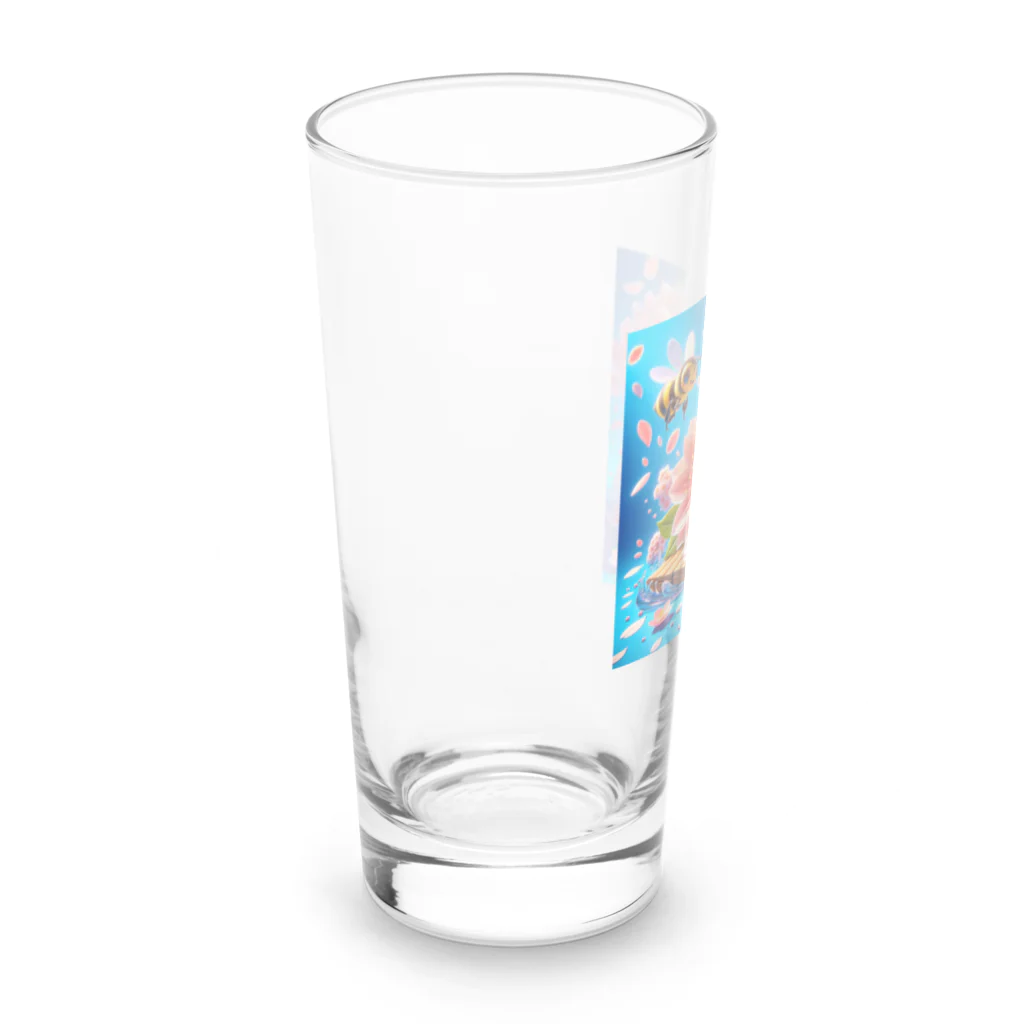 Pyon ＆ Bunのお花見2024 Long Sized Water Glass :left