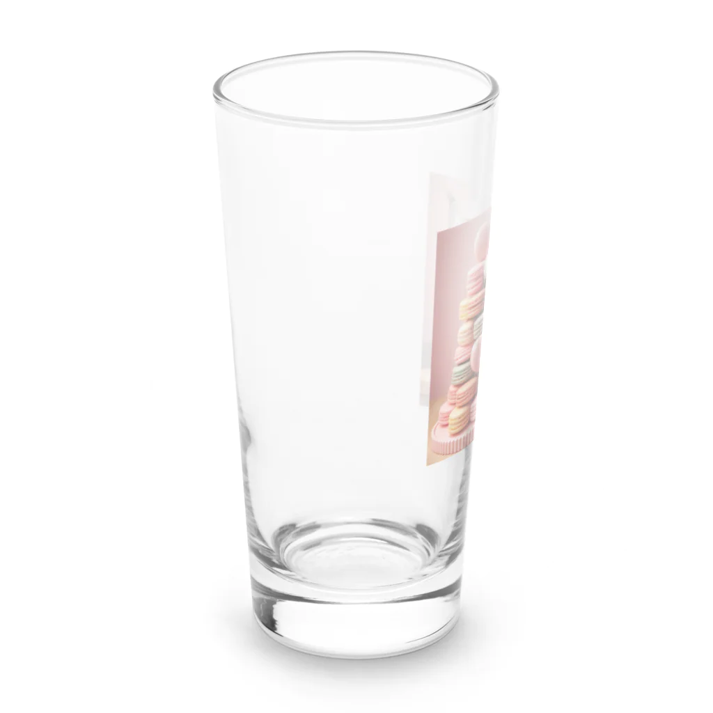 Y m @Y's shopの猫とマカロン Long Sized Water Glass :left