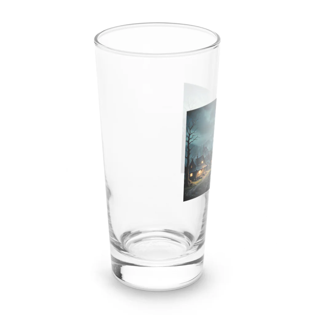 studio eizoの夜に輝く美しい村の光景 Long Sized Water Glass :left