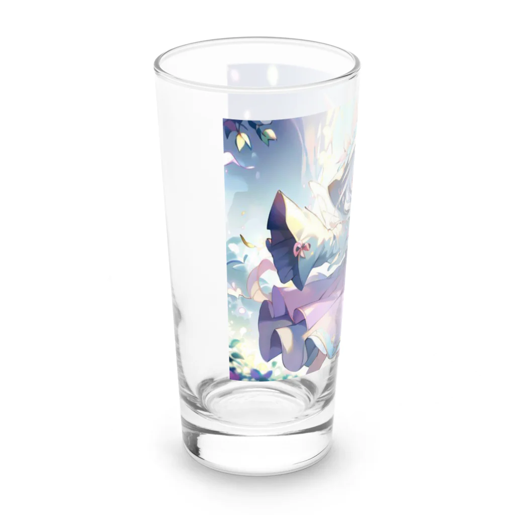 はるちゃん|AIイラスト垢のかわいいゴースト Long Sized Water Glass :left