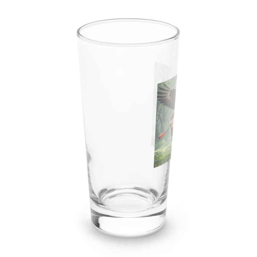 ganeshaのイーグルとアーチェリー.. png Long Sized Water Glass :left