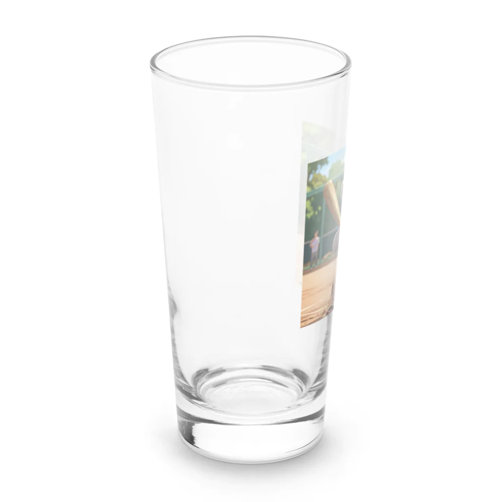 ganeshaのコアラップンで野球をしよう Long Sized Water Glass :left