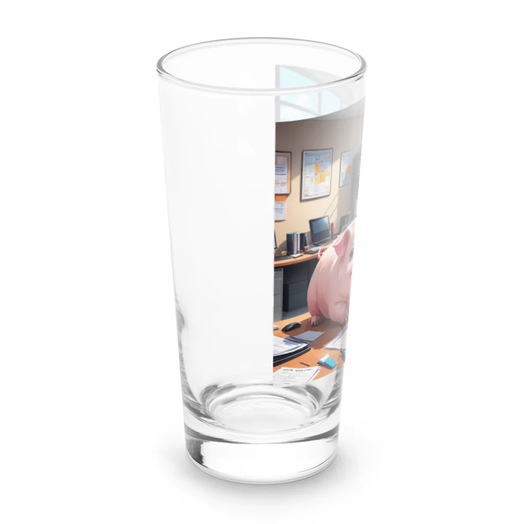 MTHの社内のたすくのすけじゅーりんぐをうみにぶた行 Long Sized Water Glass :left