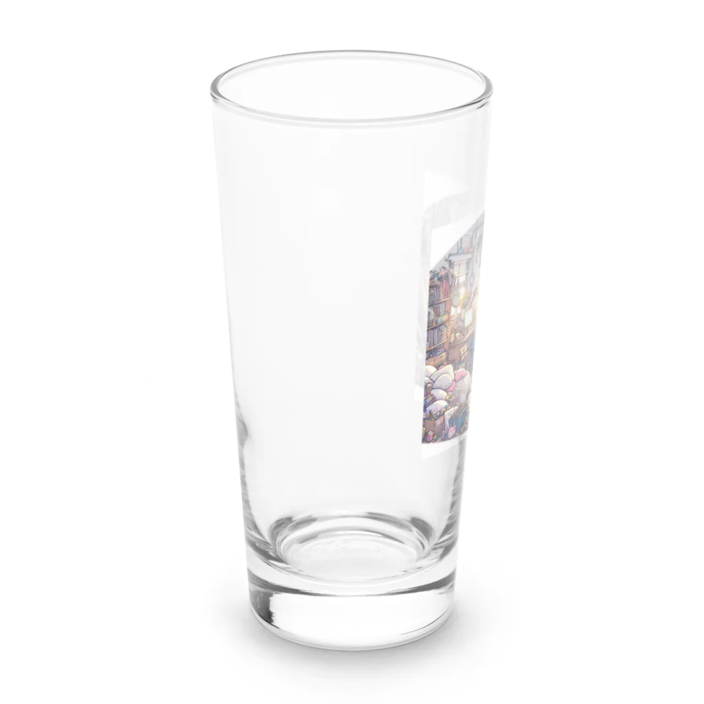 Jindyblogの働いたら負け（裏と表） Long Sized Water Glass :left