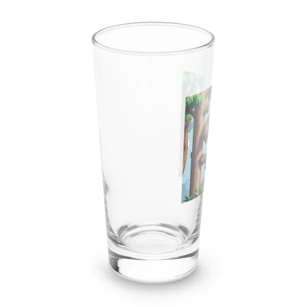 カモノハシかも？の木に刺さってるカモノハシ Long Sized Water Glass :left