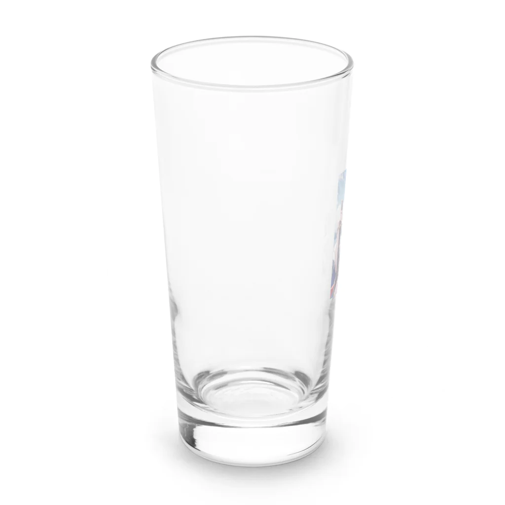 巫女スタぐらむの日本刀をもった美少女 Long Sized Water Glass :left