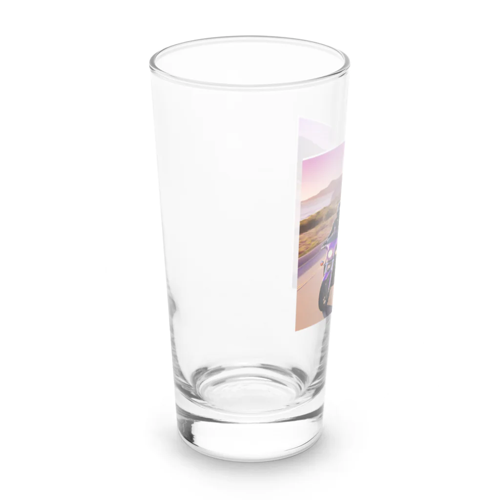 the blue seasonの紫陽花の道を駆ける Long Sized Water Glass :left