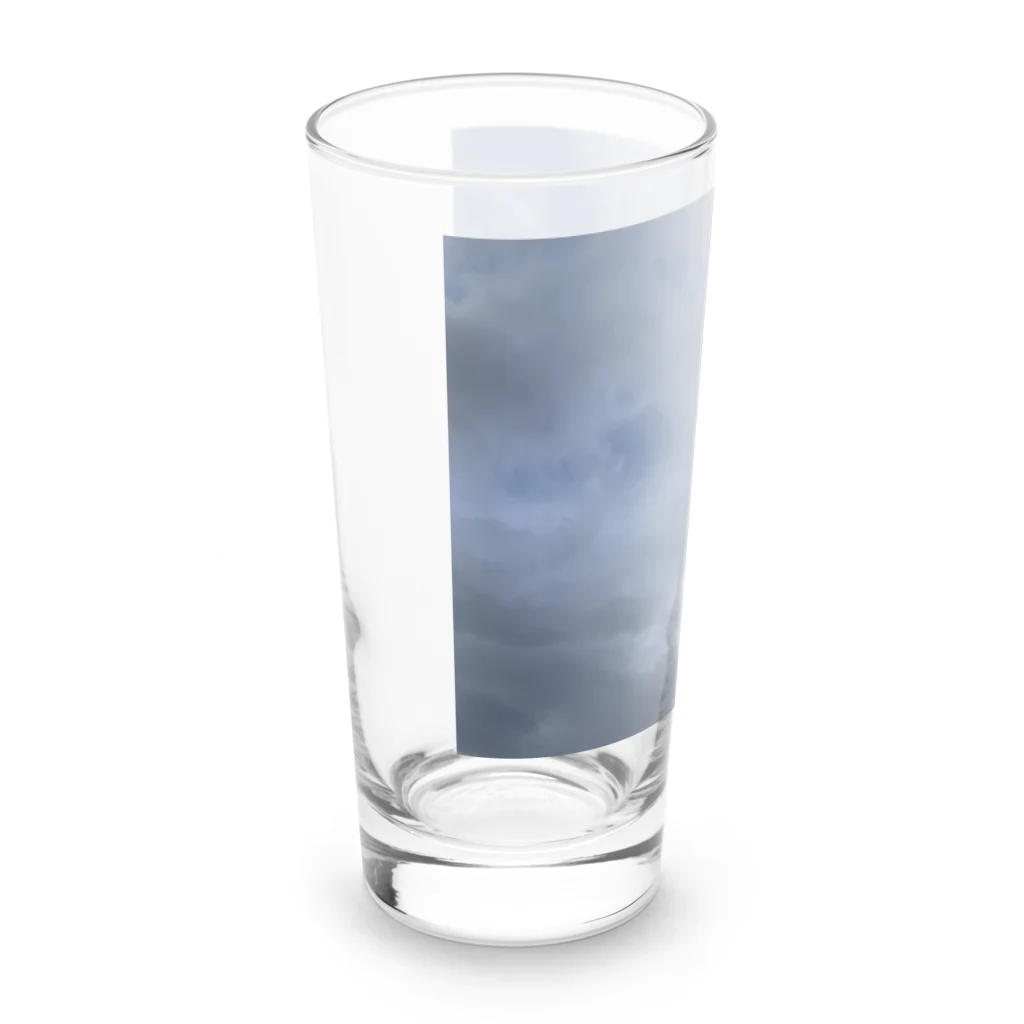 そらの4月16日　吹き荒れる風と雲 Long Sized Water Glass :left