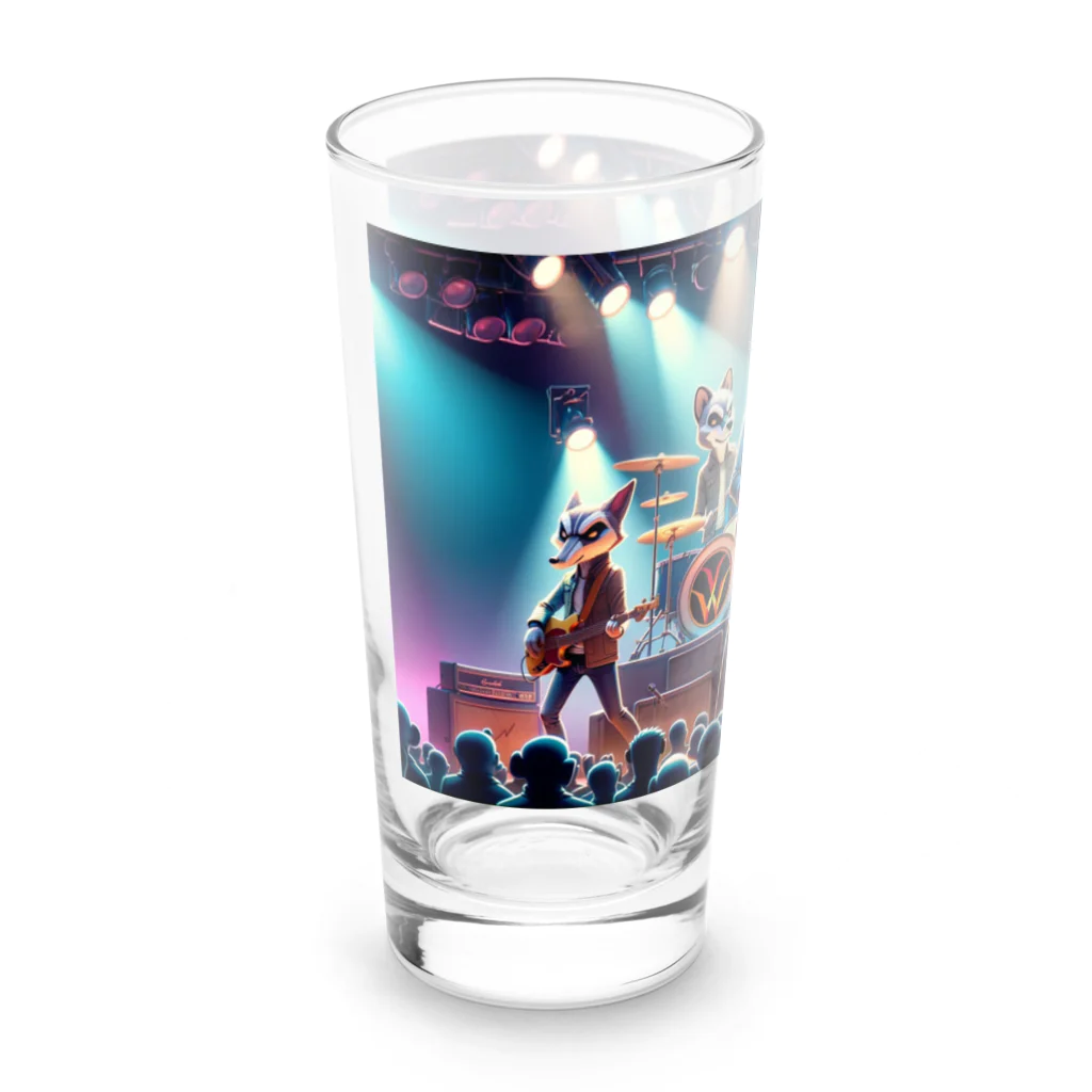 ANIMAL HEROES -musical band-のワイルドロックフェスタ - ダンシングアニマルズ Long Sized Water Glass :left