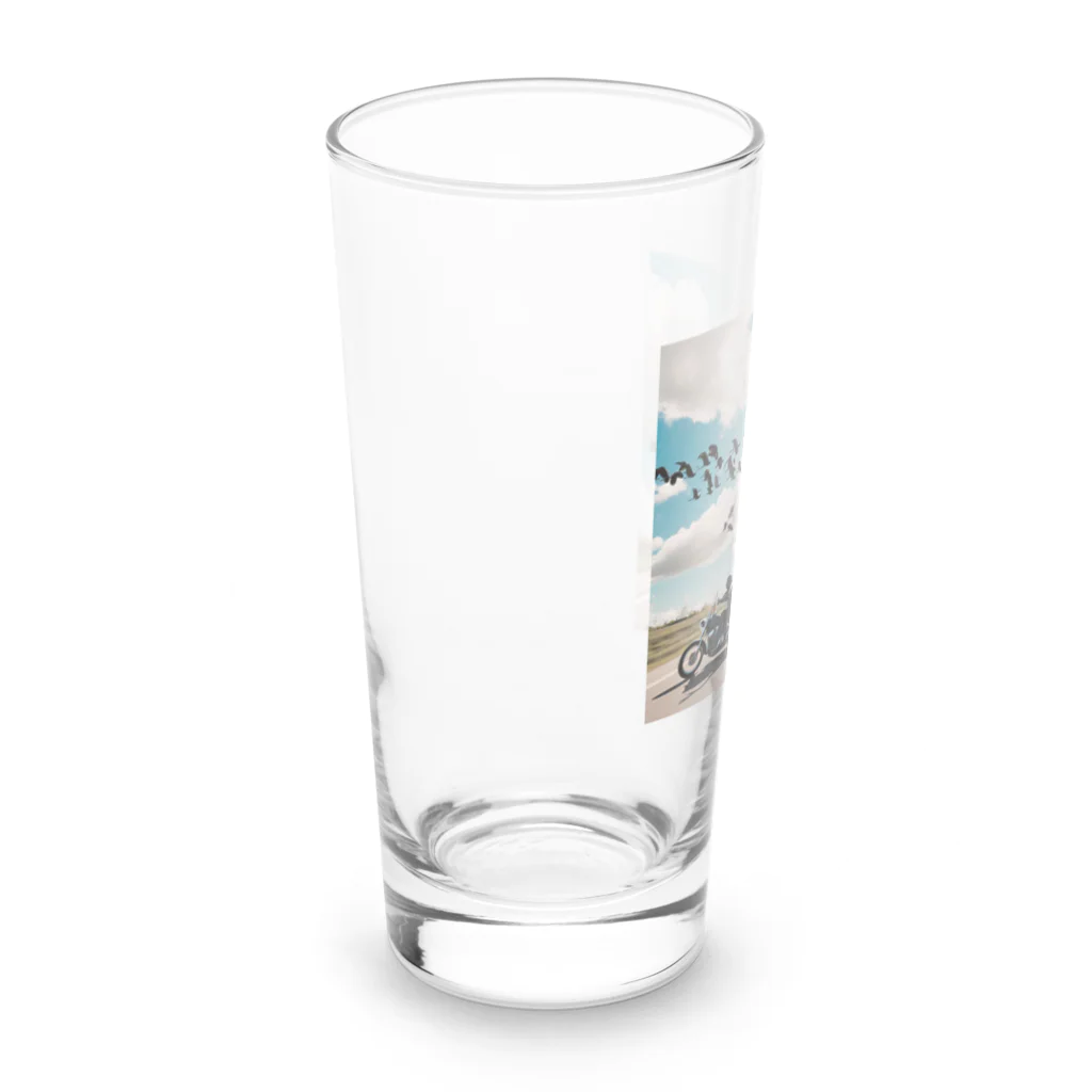 the blue seasonの風を切って、空と地を繋ぐ Long Sized Water Glass :left