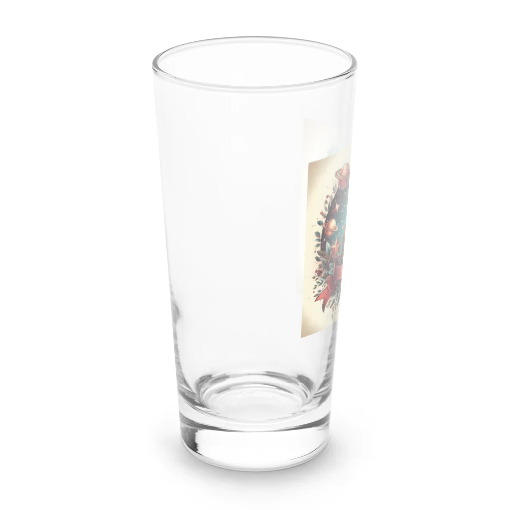 きなこもちもちのくまさん宇宙でお茶会 Long Sized Water Glass :left