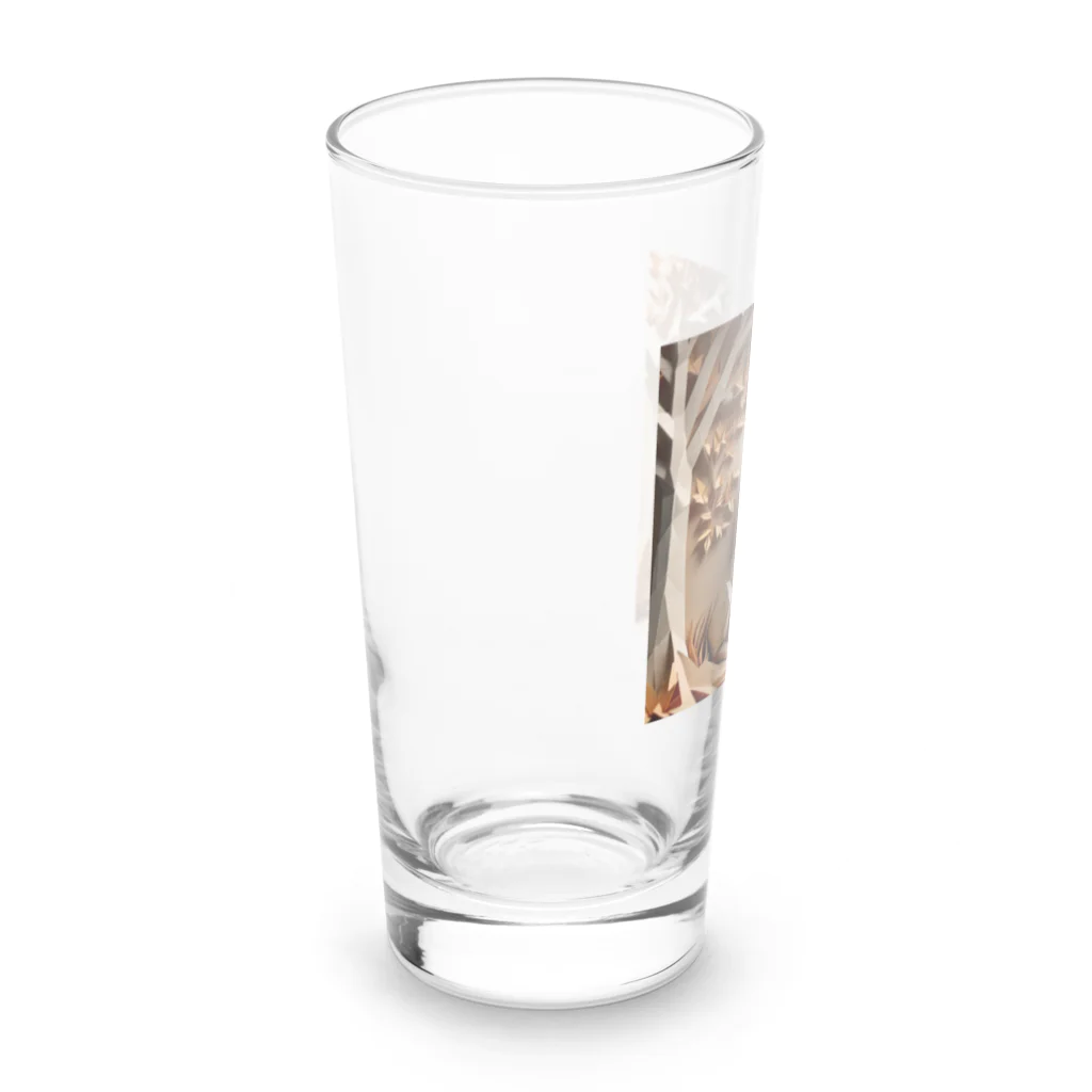 おもしろデザイン/ソロキャンプ/おしゃれ/の王者の風格 Long Sized Water Glass :left