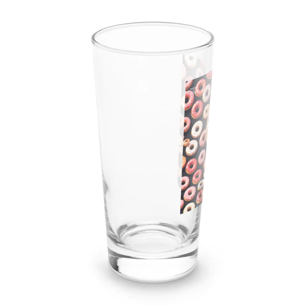 メロンパン猫のドーナツ溢れる猫 Long Sized Water Glass :left