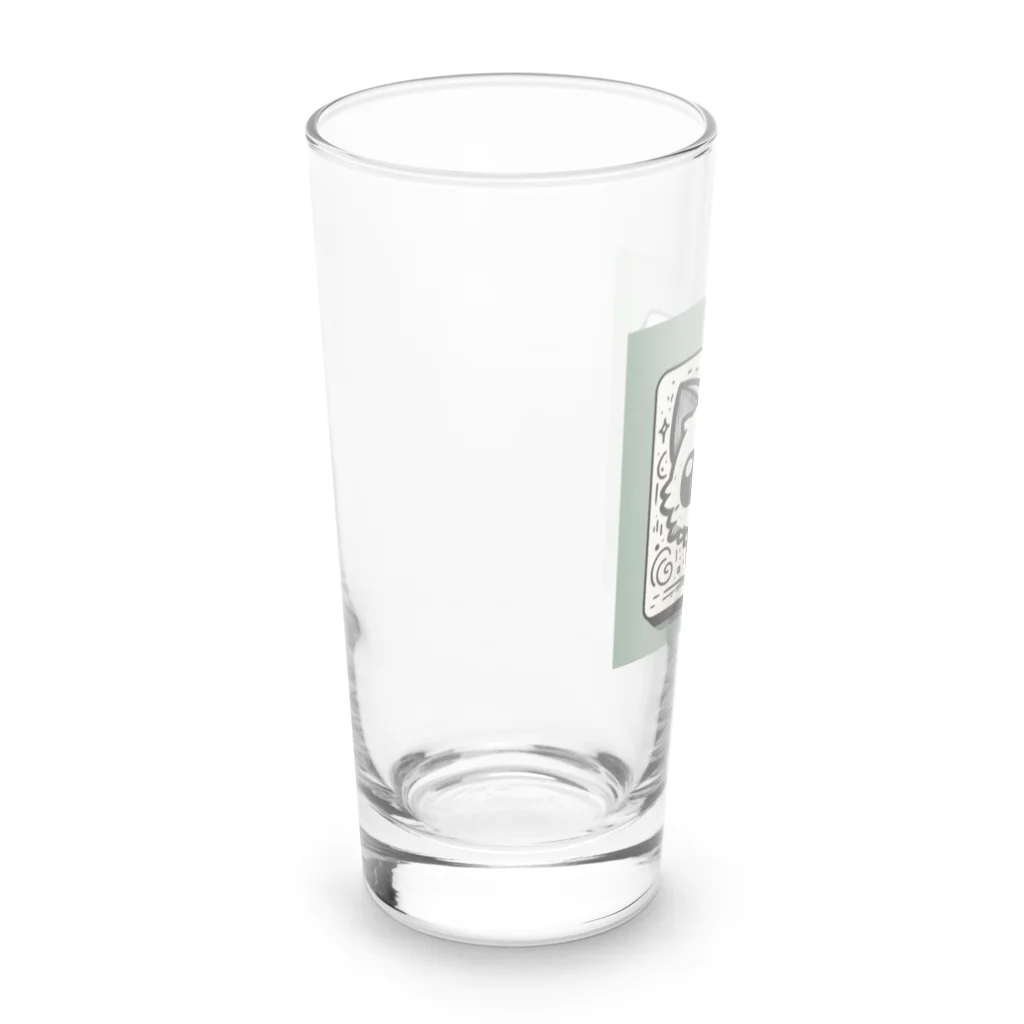 にゃんラボの落書きにゃんこシリーズ　コースターっぽい猫 Long Sized Water Glass :left