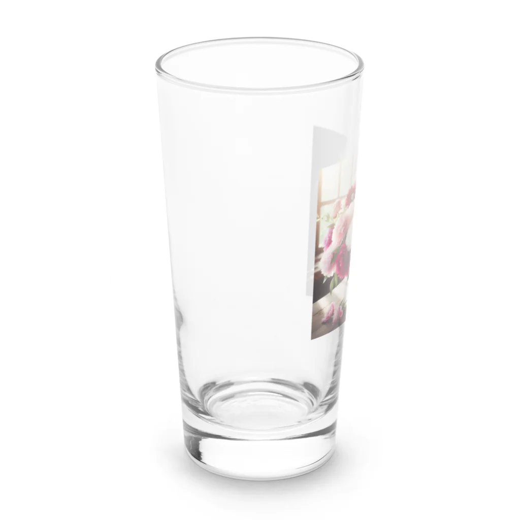 su-toの4月24日の誕生花　シャクヤク Long Sized Water Glass :left