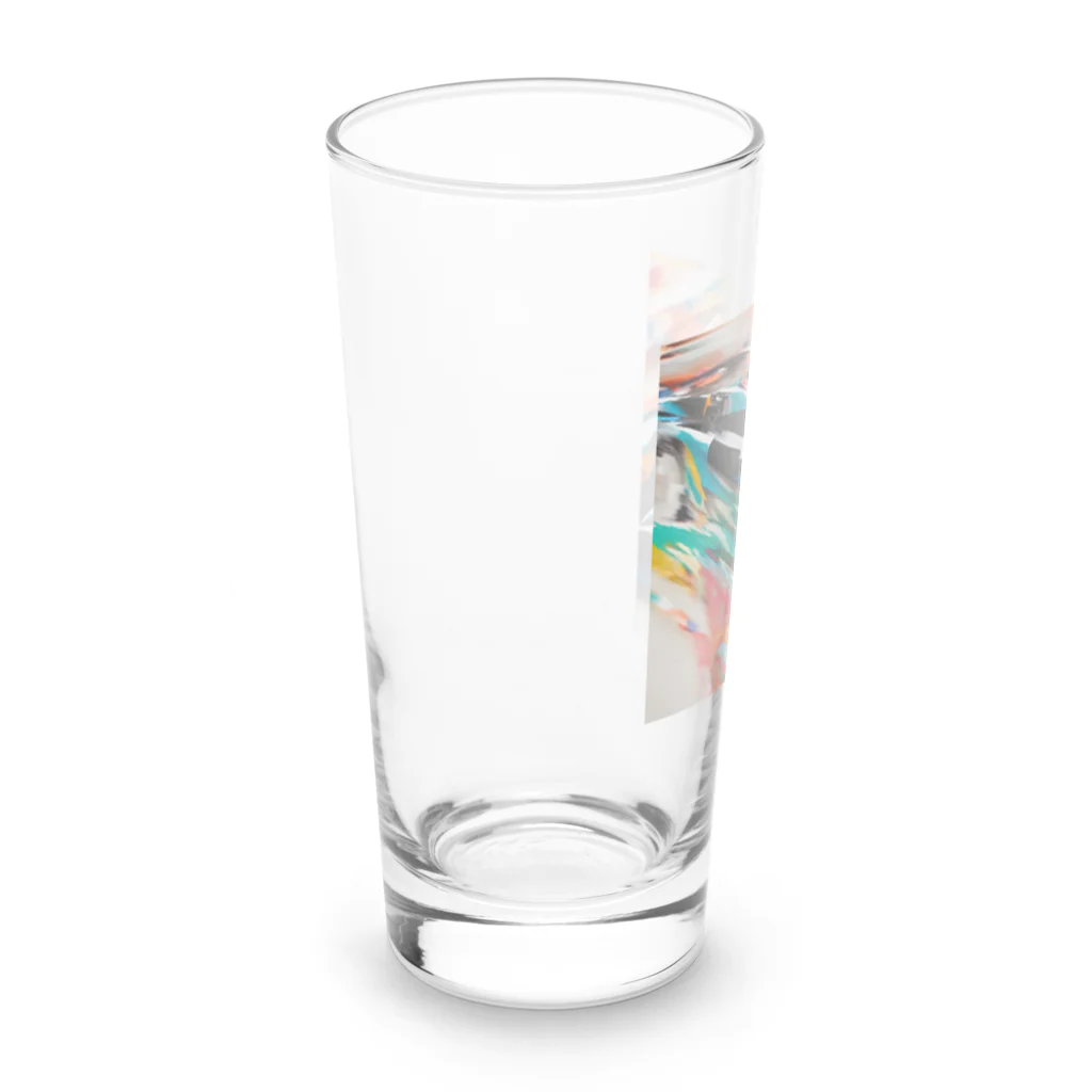 the blue seasonの速さの彩り: 動きを捉えたアート Long Sized Water Glass :left