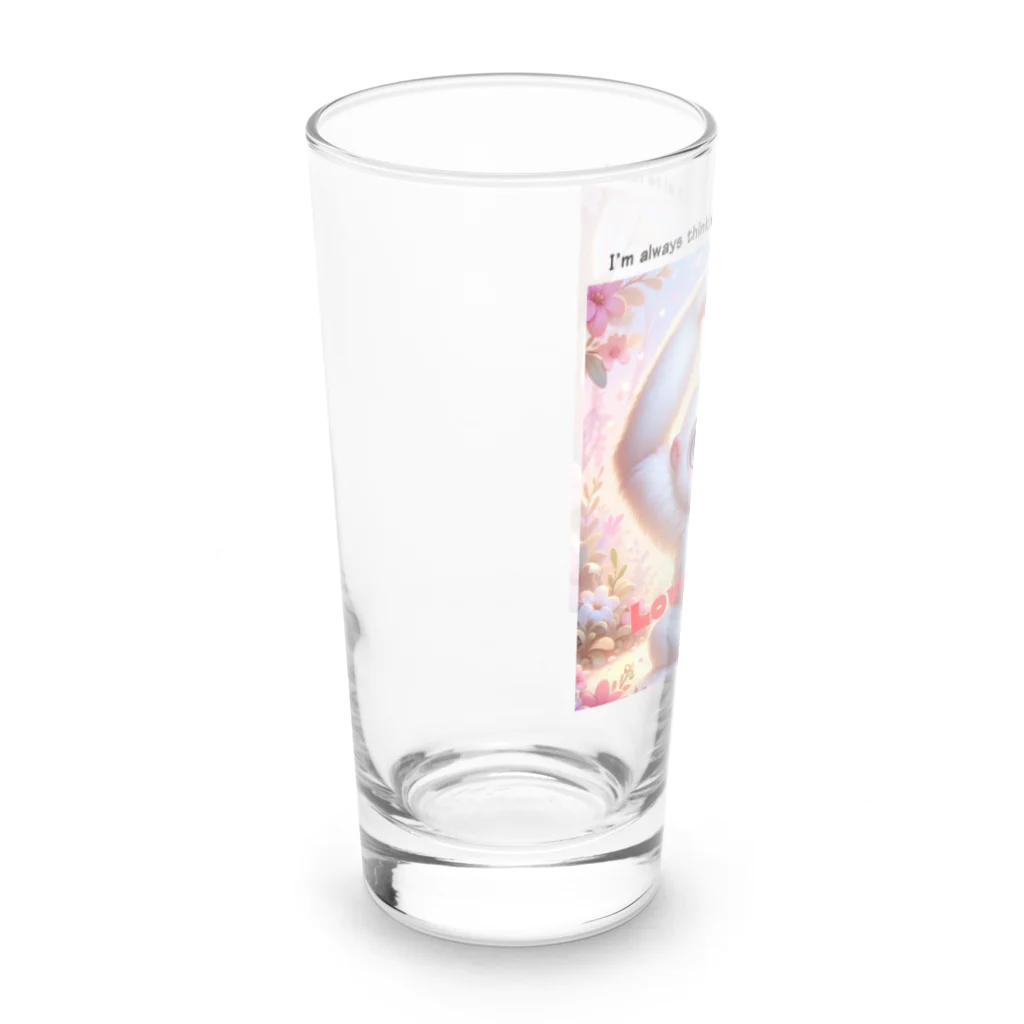 dreamy-designのLOVE&PEACE　シロテナガザルくん Long Sized Water Glass :left