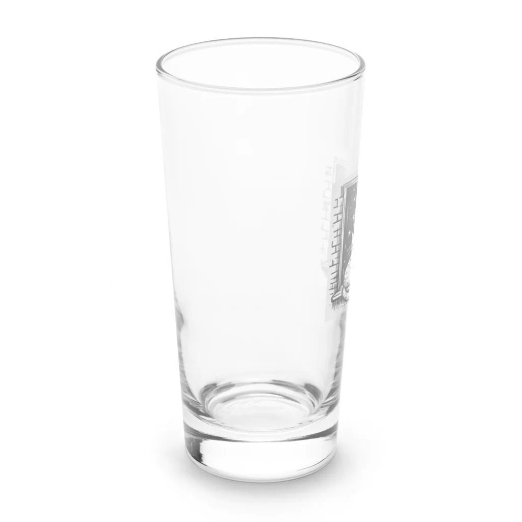 キキの夜空を眺める白猫 Long Sized Water Glass :left