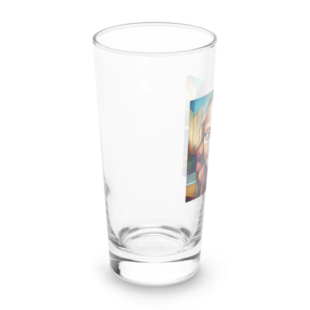 UNIQUE LIFE☘️の微笑み　ピカソ風 Long Sized Water Glass :left