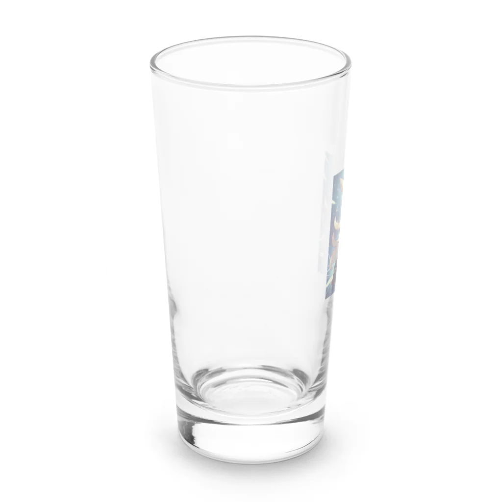 ピンクリボンのるな Long Sized Water Glass :left