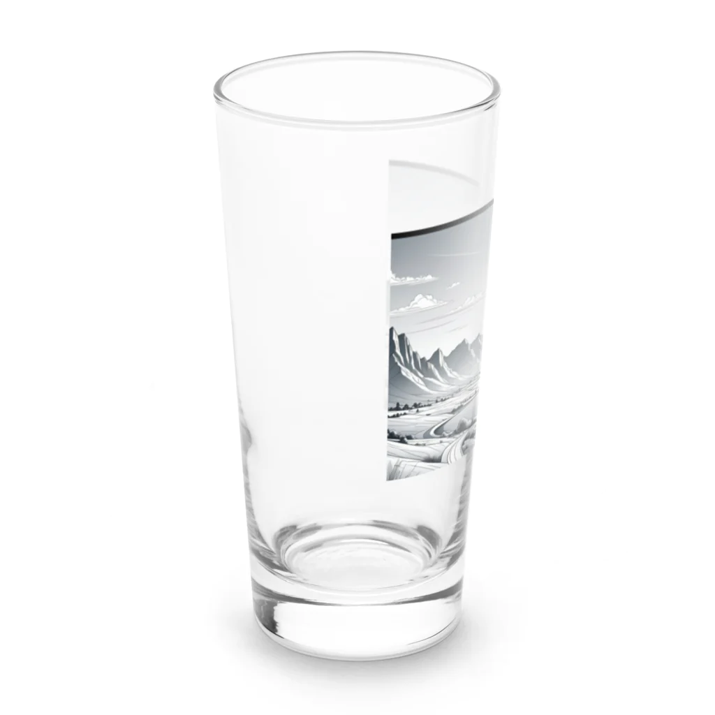 aICreationのモノクロの雪景色 Long Sized Water Glass :left