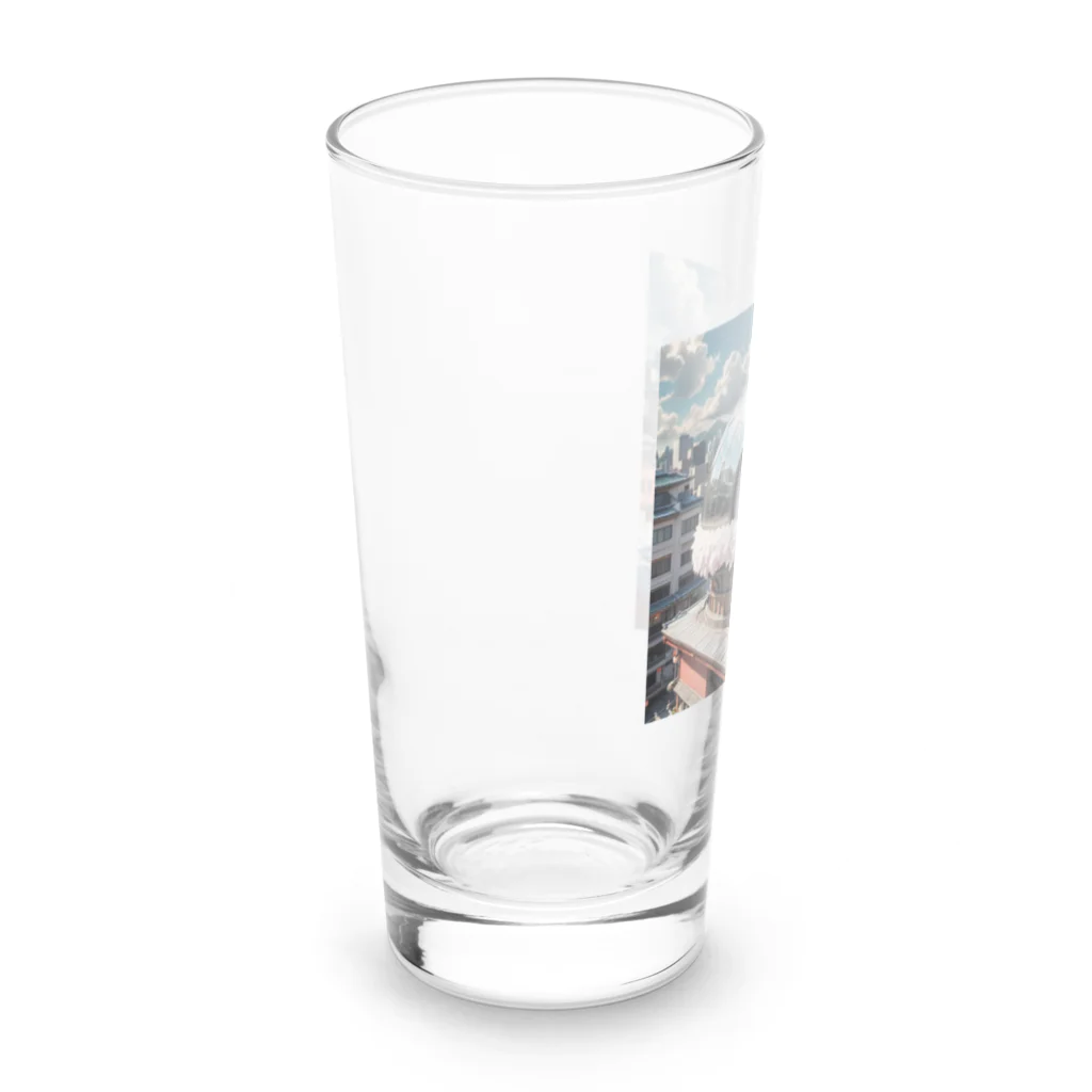 AI妖怪大図鑑の天体観測妖怪　バンポン Long Sized Water Glass :left