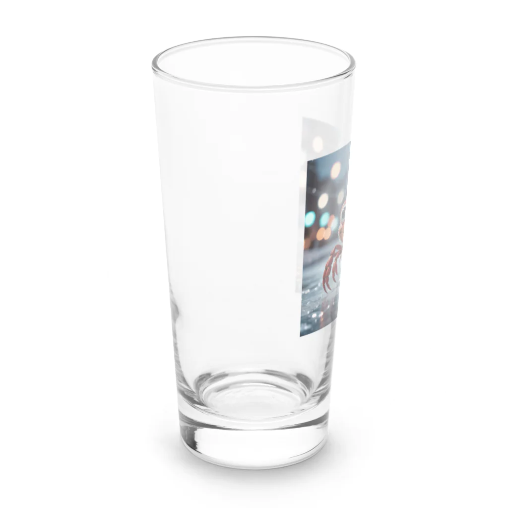 NAOSANの気まぐれ屋の探検中のカニ Long Sized Water Glass :left