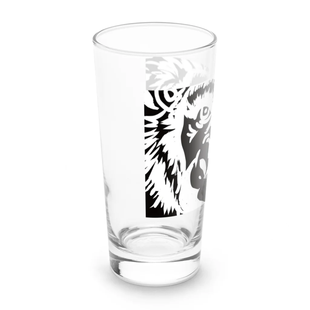 猿とかの白黒サル Long Sized Water Glass :left