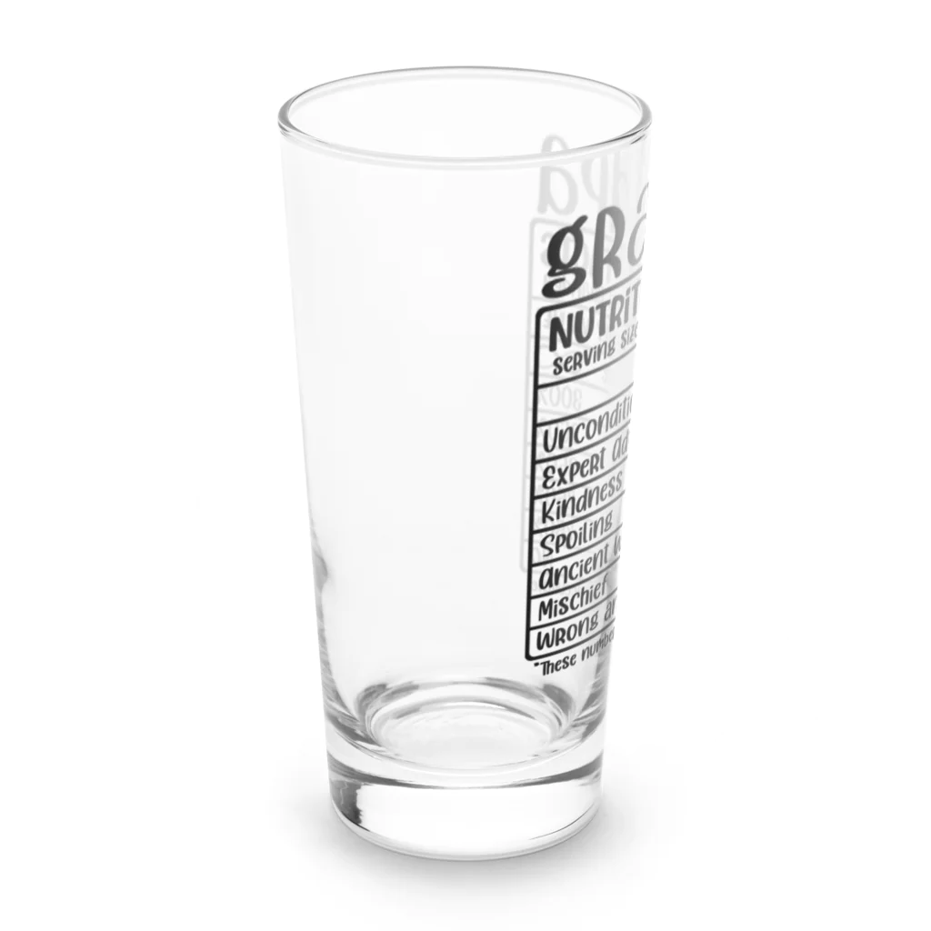 アメリカンデザインラバーのおじいちゃんの栄養成分 Long Sized Water Glass :left