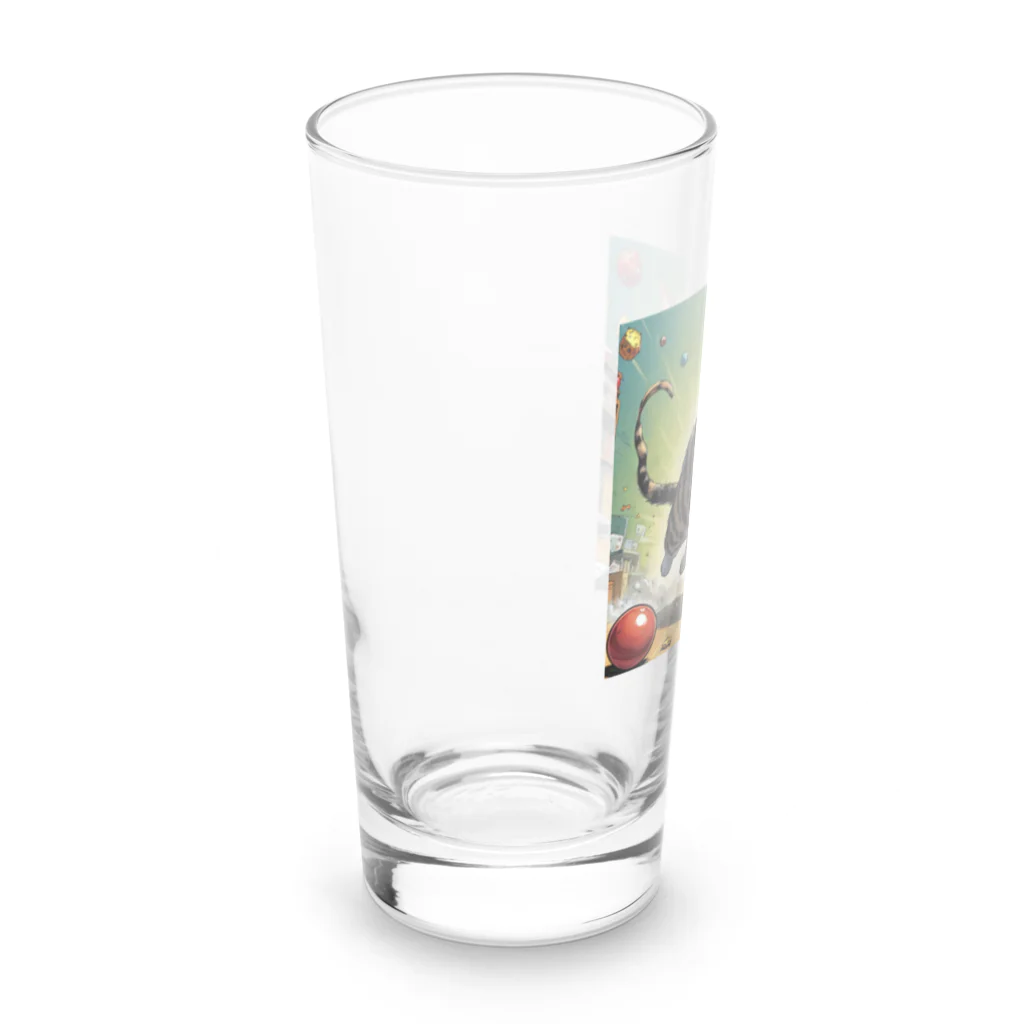 yuki_tukuruの駆け出す猫 Long Sized Water Glass :left