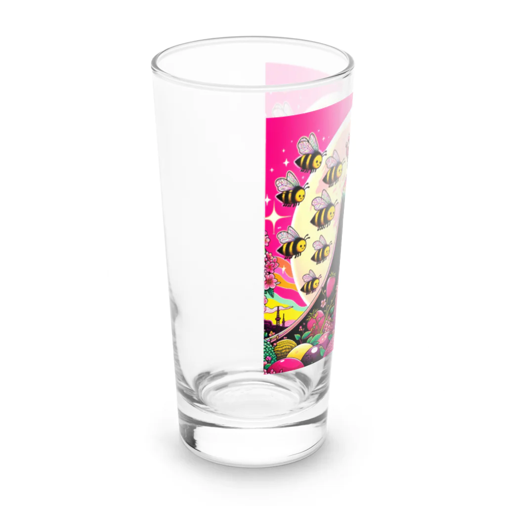 トトベス(T∴B∴M∴)🕊️の🐝ピンクムーンとミツバチと〈III女帝〉👸🏻 Long Sized Water Glass :left