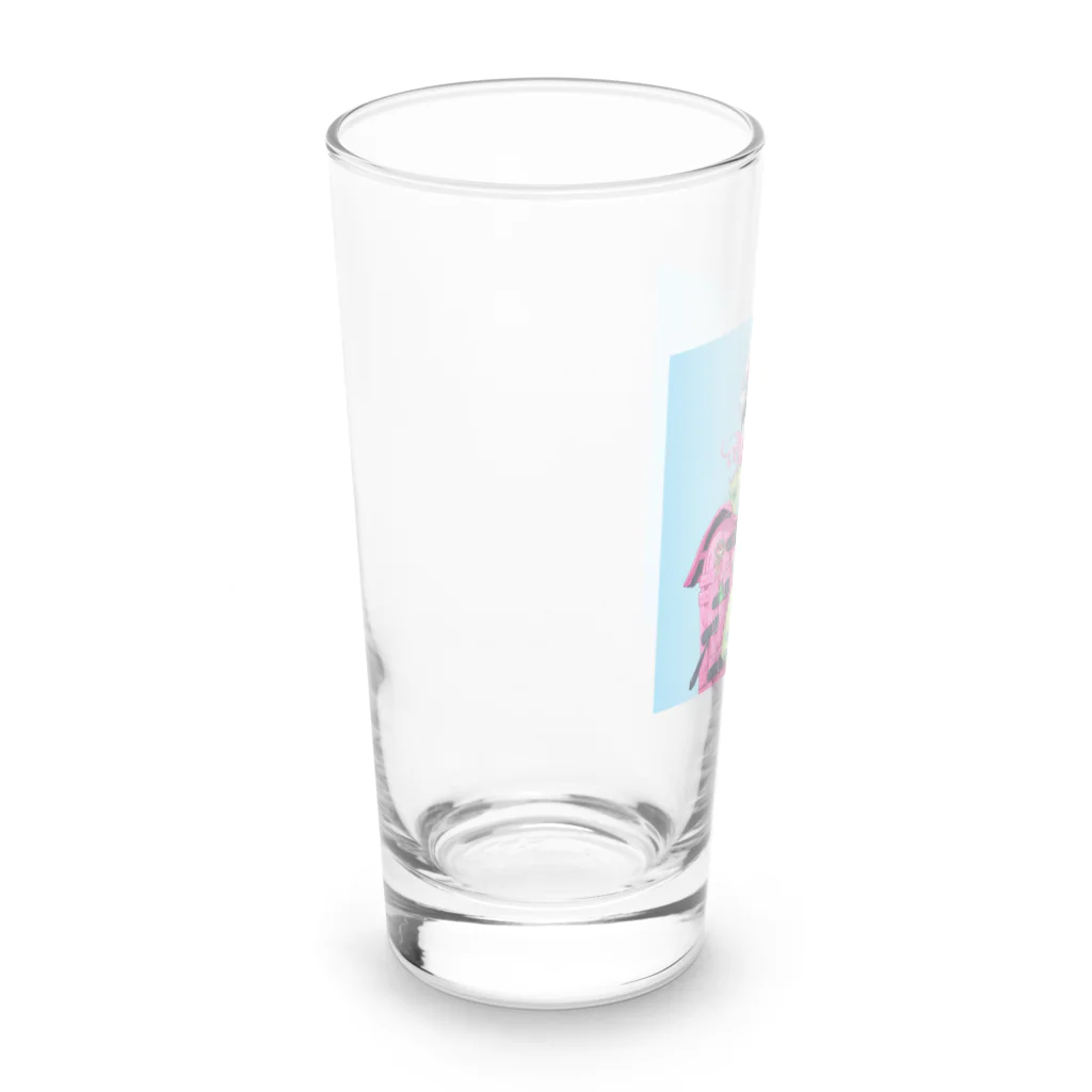 ぶーたんのポップ・スプラッシュ Long Sized Water Glass :left