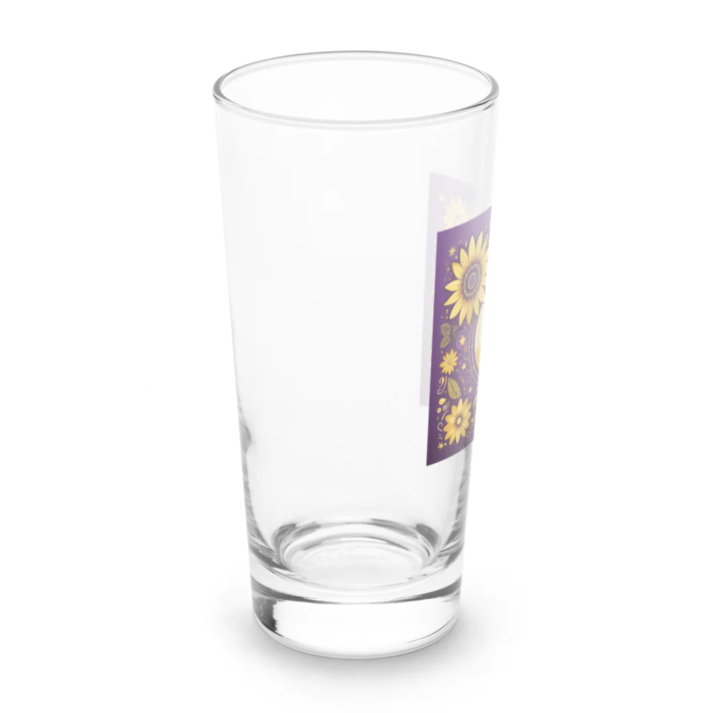 パープルルームの華やかな満月の浄化力 Long Sized Water Glass :left