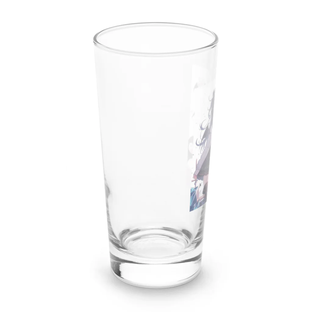 シロクマペンギンの冷極フローズン✕小悪魔ガール Long Sized Water Glass :left