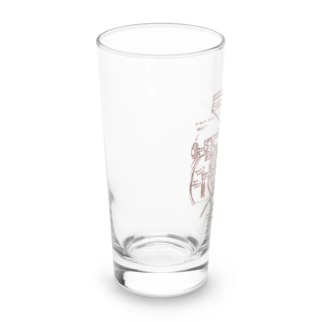 OKAGESAMAの焙煎士見習い//珈琲マニアに捧ぐ〜茶線ver.〜 Long Sized Water Glass :left