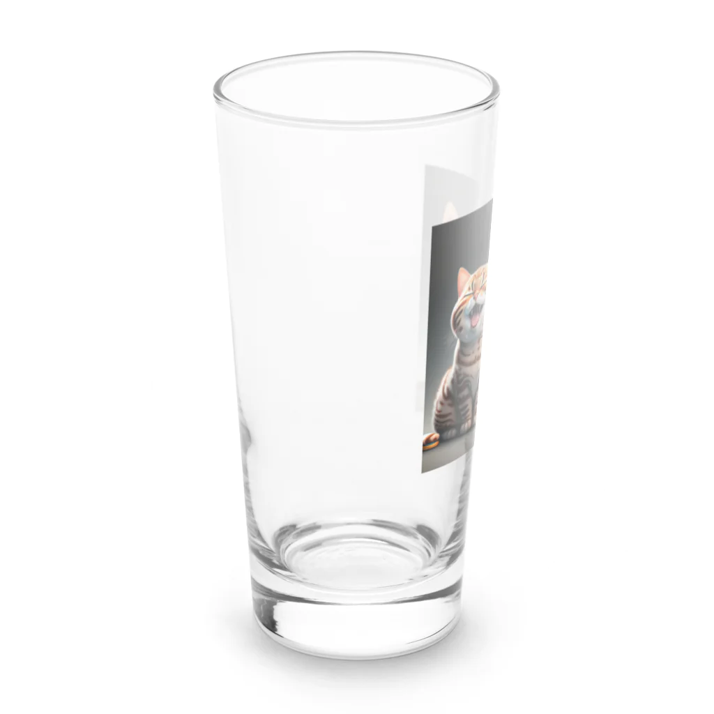 musashiyaのご機嫌な猫と犬 Long Sized Water Glass :left