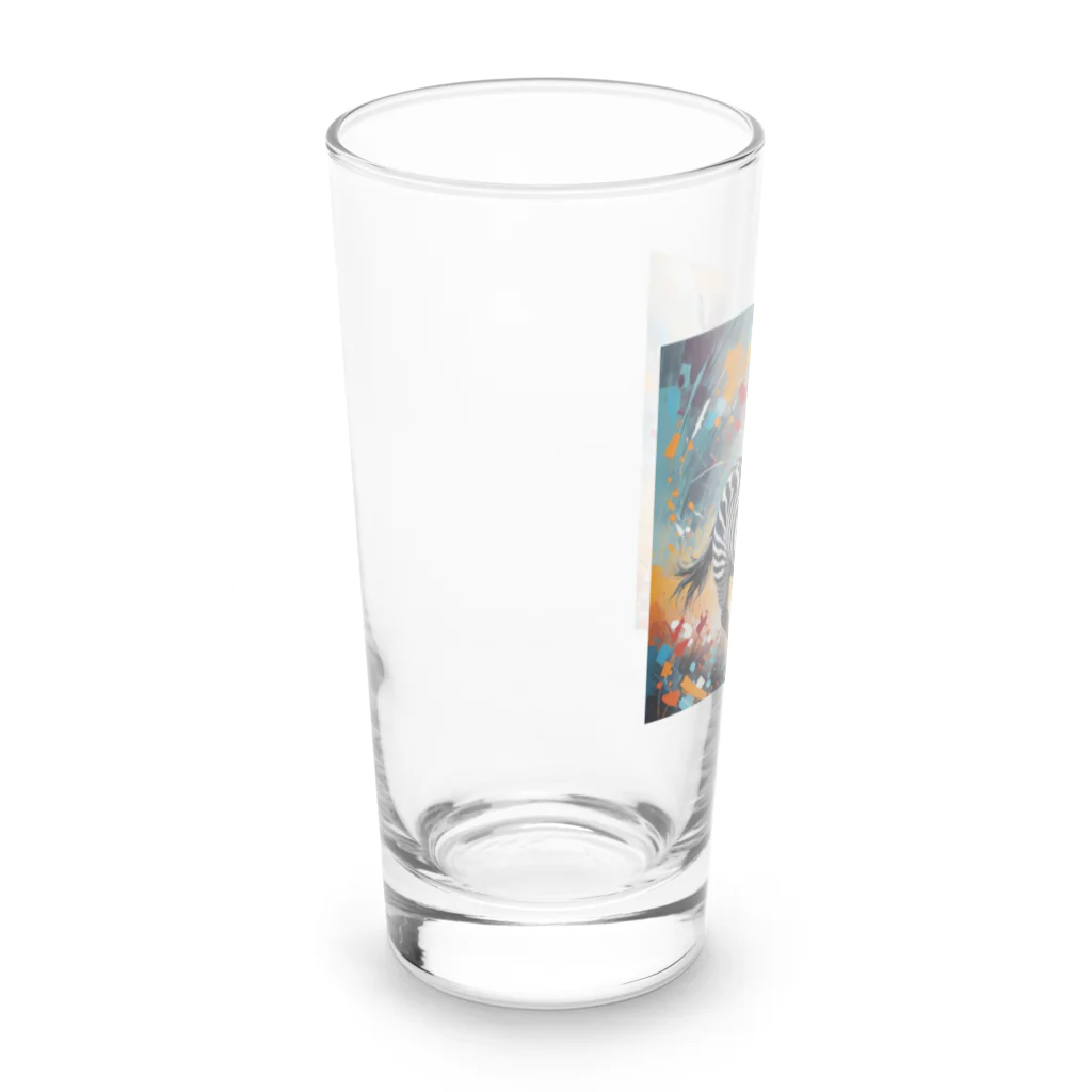 sakucchoの神秘なシマウマ Long Sized Water Glass :left