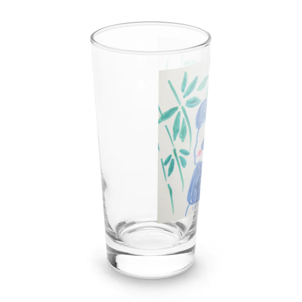 モチクマのモフモフパンダ君 Long Sized Water Glass :left