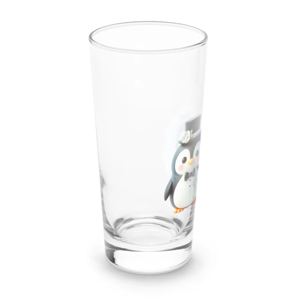 JUPITERの可愛い新婚ペンギンちゃん Long Sized Water Glass :left